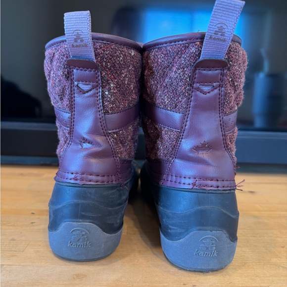 Kamik Snow Duck Boots Purple Size 6 Lace Up Heat MX Waterproof Marled - Picture 5 of 8
